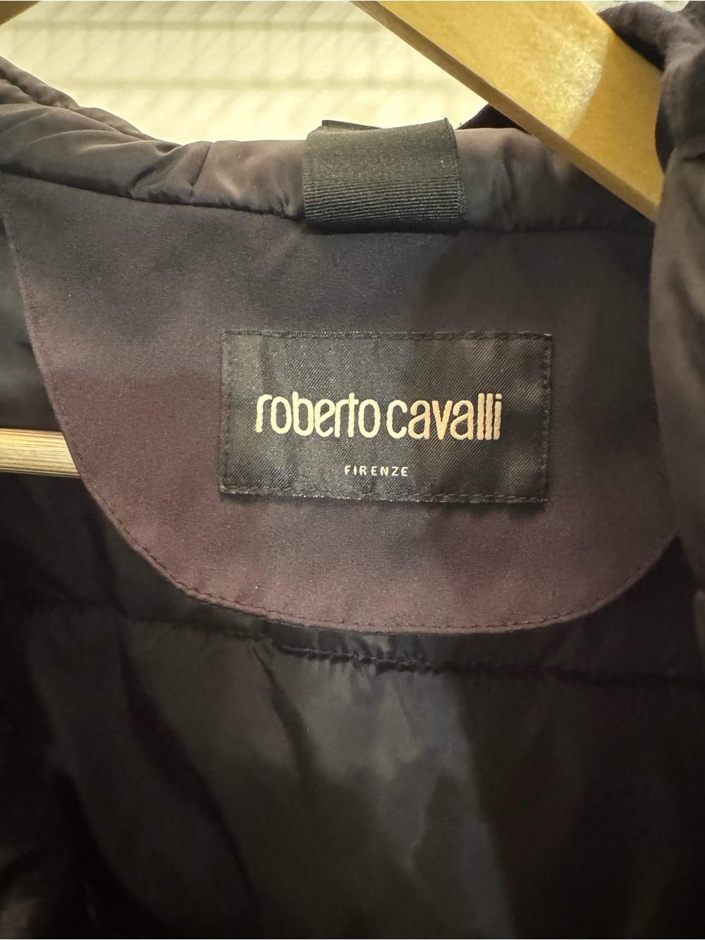 Roberto Cavalli Black Hooded Lightweight Jacket Medium - Picture 13 of 13